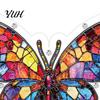 Colorful Glass Effect Suncatcher Acrylic Puzzle Butterfly for Window, Stained Jigsaw Ornament Ornament, Window Hanging Decoration Indoor Outdoor Decor