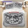 Ride Live Born Ride Three-piece set (1 * duvet cover + 2 * pillowcase, without core) 2D Flat Christmas birthday gift Duvet cover and pillowcase