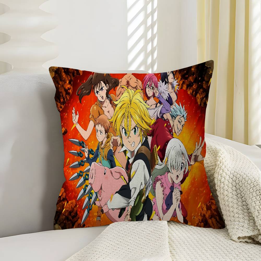 The Seven Deadly Sins Anime Cushion Cover Pillow Cover Decor Pillowcase Printed Cushion Case For Couch