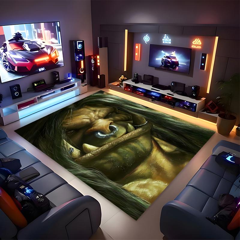 1pc World of Warcraft characters1 Print Area Rug - Soft, Washable Non-Slip Indoor Mat for Office Chairs, Living Room, Home Office Decorative Rug
