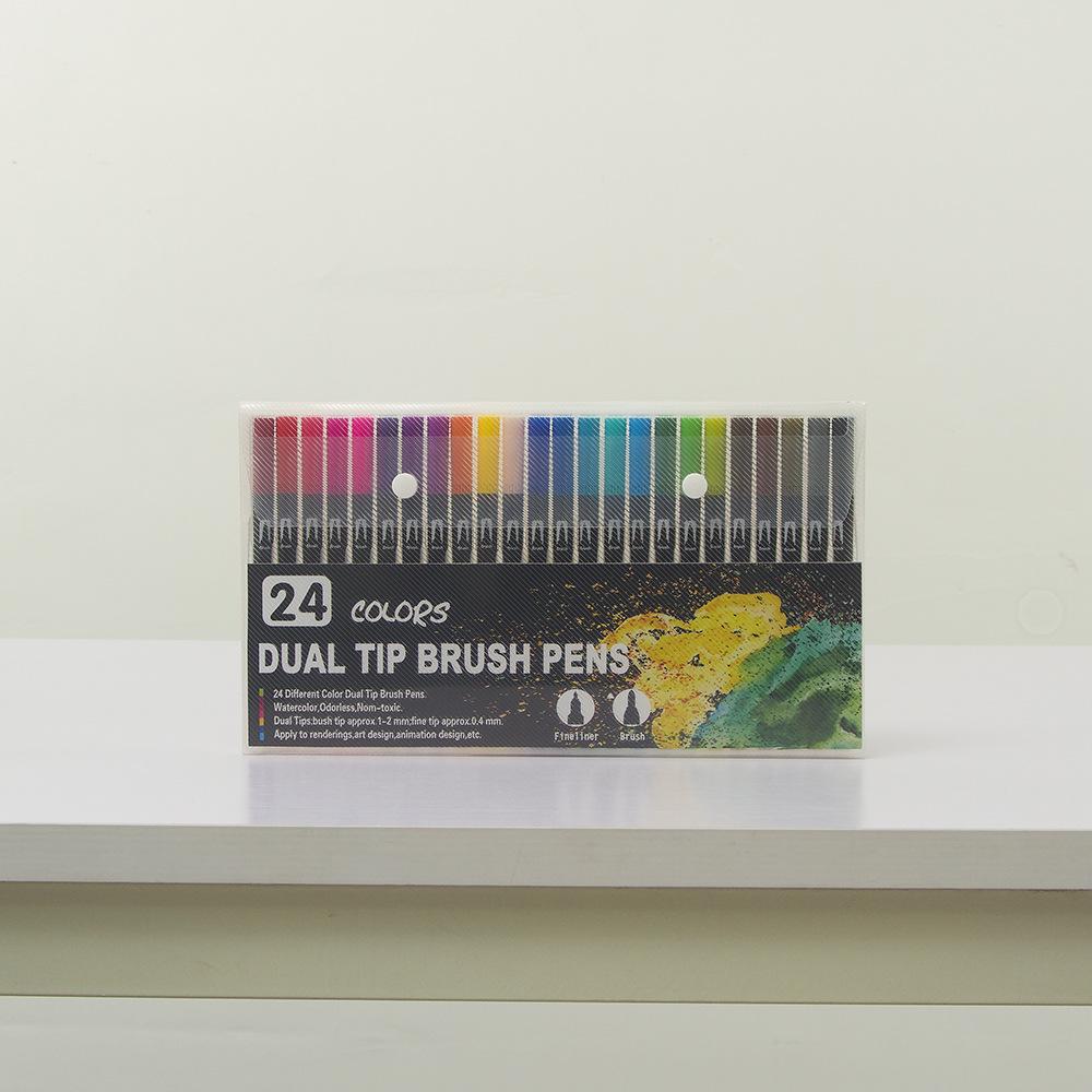 Double-Ended Washable Watercolor Pens - 120 Color Set, Non-Staining, Soft Tip Art Liner for Children's Drawing