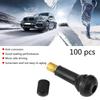 100Pcs Universal TR412 TR413 TR414 Snap-in Car Tubeless Tyre Valve Stems Rubber Alloy Vacuum Tire Air Valve for Auto Motorcycle