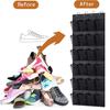 12/24 Grids Shoe Rack Storage Bag Transparent Oxford Cloth PVC Organizer Multi Layer Hand Washable Shoe Holder