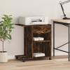 Printer Stand with Casters Smoked Oak 60 X 40 X 68.5 Cm