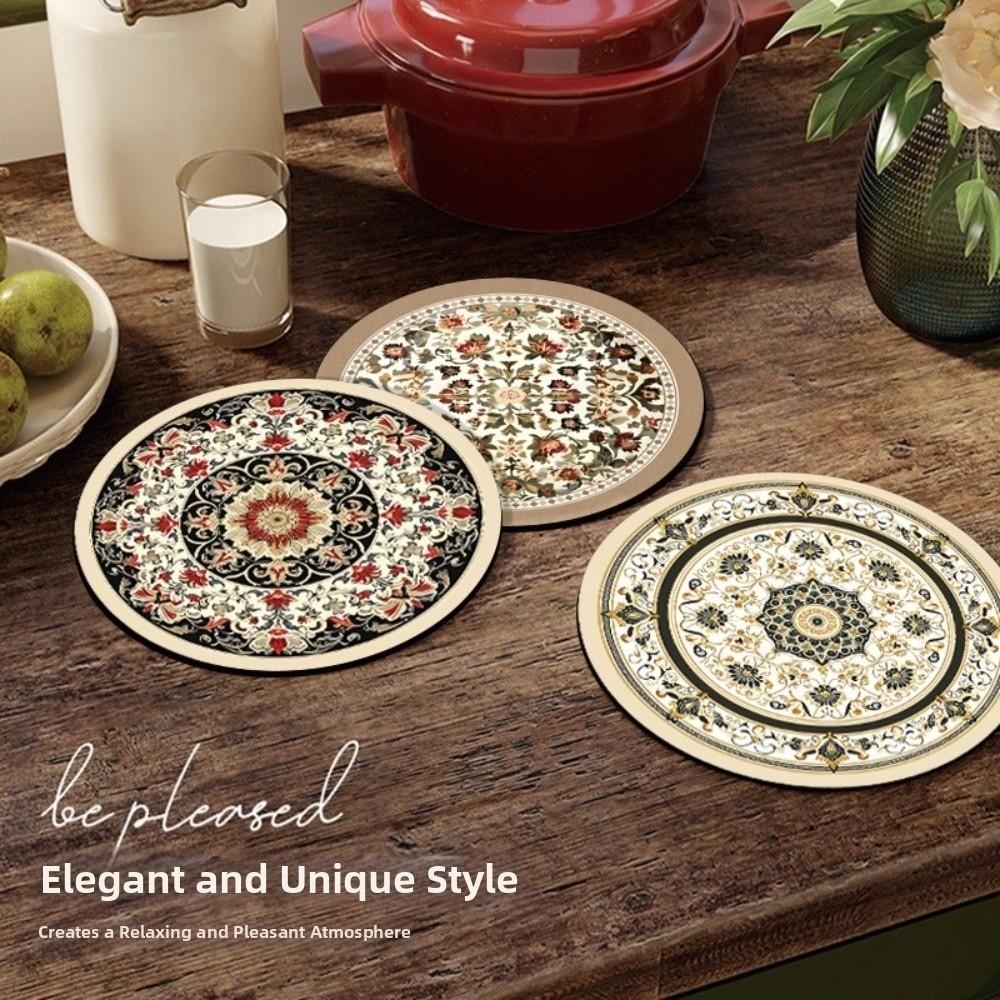 4Pcs Round Pot Holders 12/22cm Heat Insulating Trivets Coasters Heat Resistant Mats Kitchen