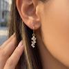 Серьги-колоски с покрытием из 18-каратного золота для женщин - Гвоздики из нержавеющей стали с цирконами, Элегантные и устойчивые к потускнению.
