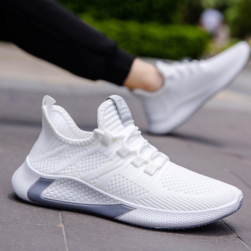 Sneakers spring breathable fly-woven shoes student running shoes a fashionable casual shoes men