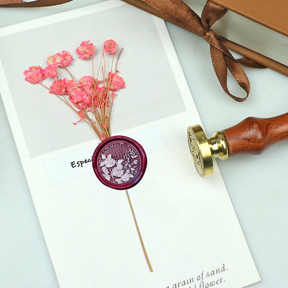 Ретро-антикварная круглая рамочка для уплотнения воска, огненная краска для свадебных приглашений, подарочной упаковки, скрапбукинга, открытки своими руками