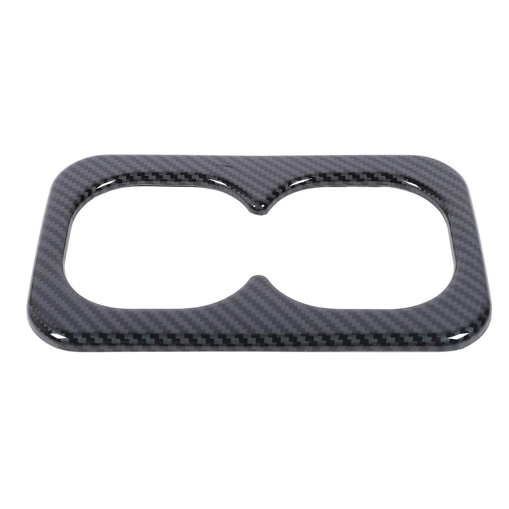 Накладка на подстаканник задней консоли, отделка из углеродного волокна, рамка панели подстаканника для воды на заднем сиденье