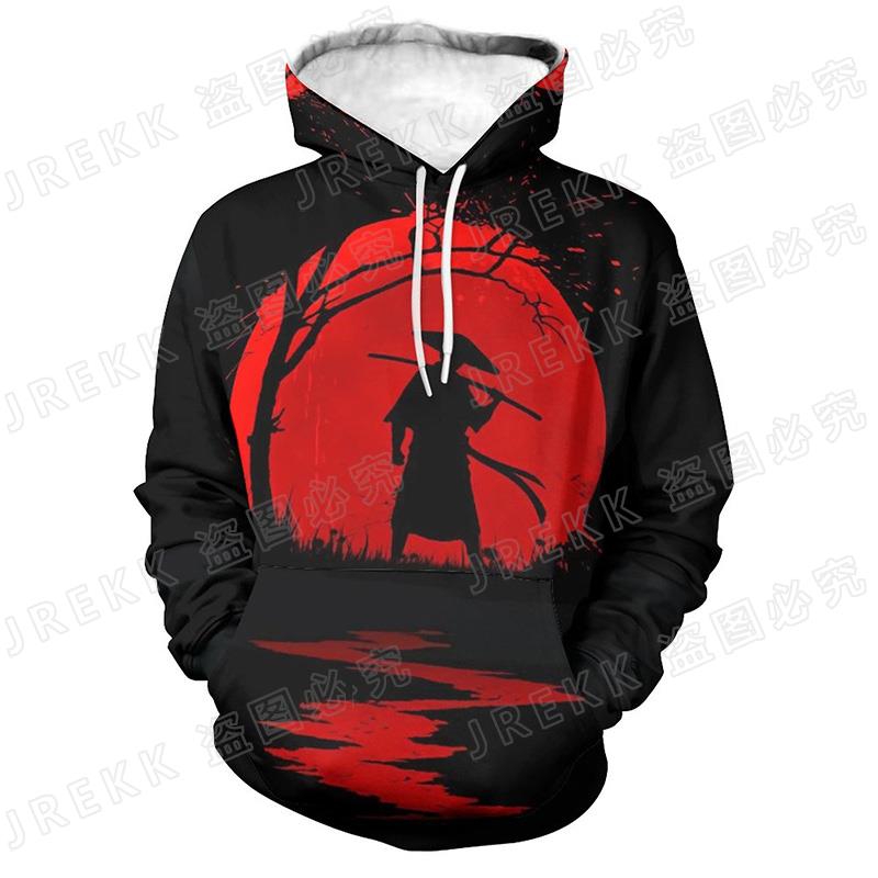 Spring Autumn Japan Ronin Samurai 3D Print Hoodies Men Women Children Hooded Harajuku Cool Swearshirts Fashion Streetwear