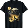 Honey Badger Howling to The Moon Meme Funny 90s Honey Badger unisex T-Shirt