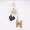 Color Blocking Letters Heart-shaped Leather Bags DIY Knotted Hanging Ropes Hanging Accessories Clothing Accessories Matching Hanging Ornaments