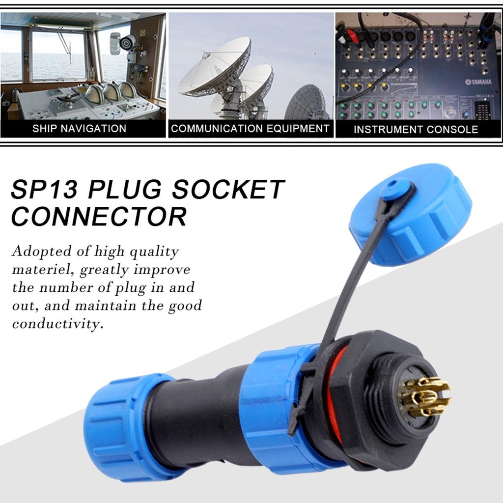 IP68 SP13 2Pin 3Pin 4Pin 5Pin 6Pin 7Pin 9Pin Waterproof Plastic Plug Socket Connector