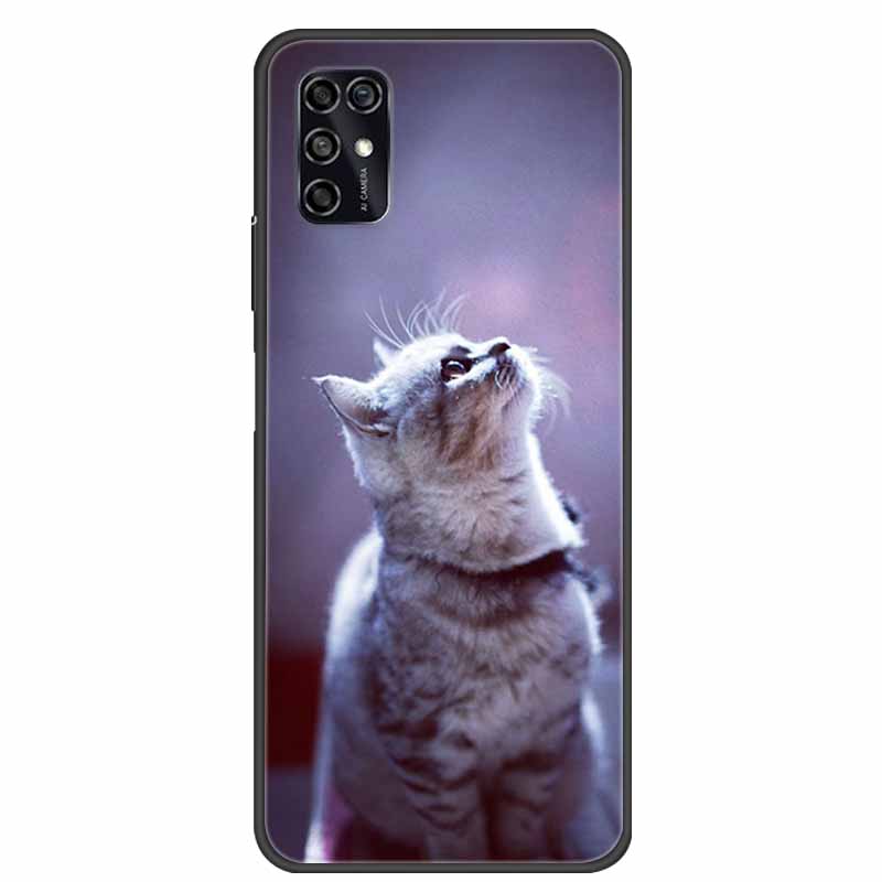 Для ZTE Blade V2020 Умный Чехол Черный Бампер Силикон ТПУ Мягкий Чехол-Крышка для Телефона Для ZTE Blade V20 Smart 8010 Funda Мультяшный Coque