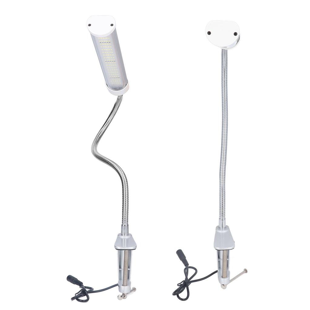 Светодиодный рабочий светильник Gooseneck Silver C Clamp LED 21W Dimmable Machine Tool Work Light Aluminum Gooseneck