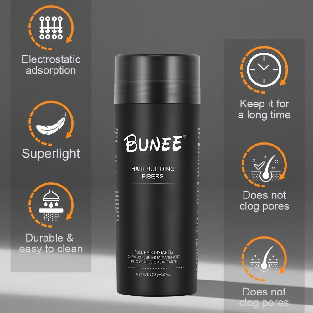 Волокна для наращивания волос BUNEE - 27,5 г мгновенно загущающий порошок для более густых, объемных укладок |, Идеально подходит для всех типов волос