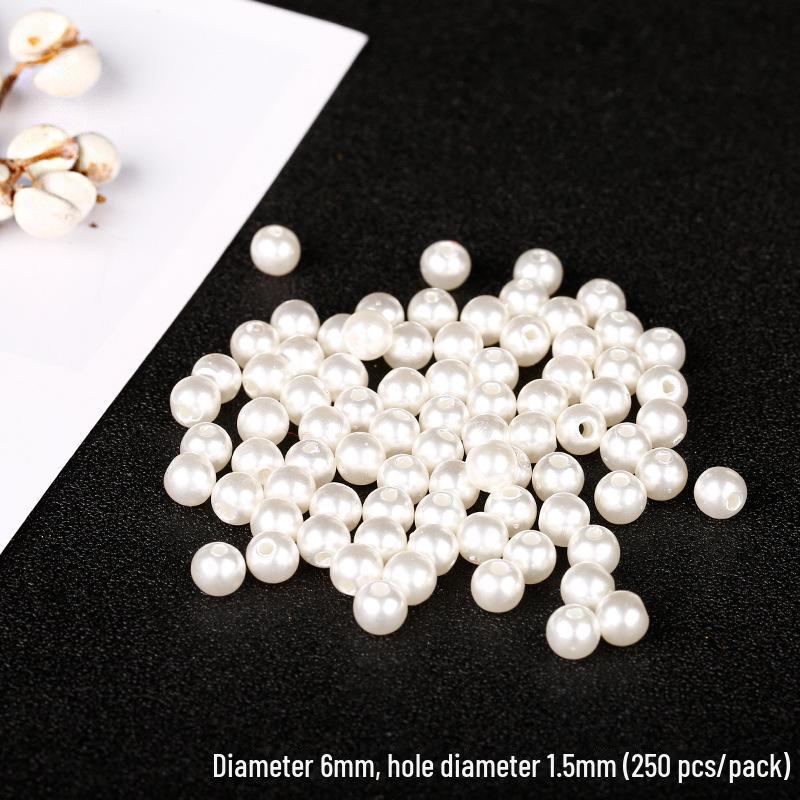 3-30mm Glossy Imitation Pearl Beads for DIY Jewelry: Hairpins, Bracelets, Necklaces, and Decorative Accessories.