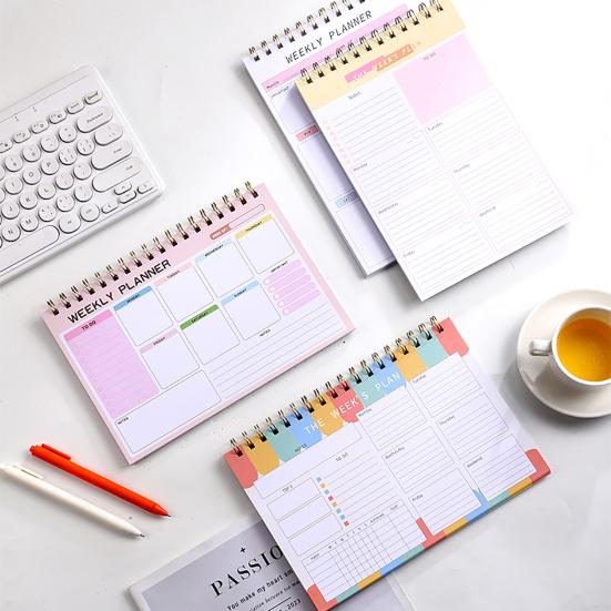 Блокнот на английском языке, блокнот-планировщик на неделю с постановкой целей, ежедневный блокнот для школьного офиса, дома