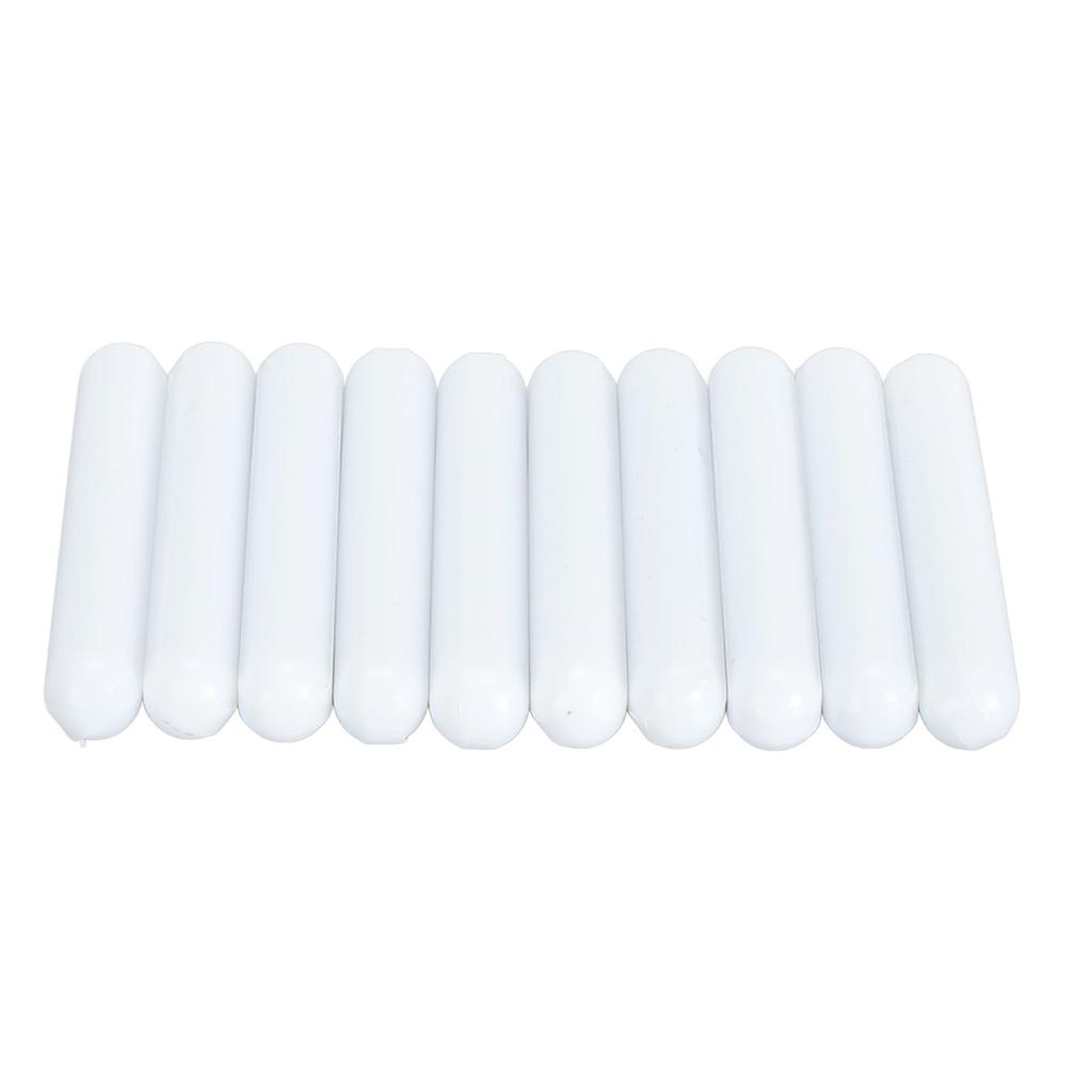 10pcs Magnetic Stir Bar Professional 60x9mm Coating PTFE Magnetic Stir Rod for Laboratory White