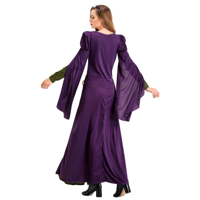 Medieval Queen Costume Dress Cosplay Party Halloween Ball Renaissance Festival Womens Elegant Long Gown