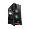 Корпус ПК COUGAR Duoface RGB Black Средняя башня черного цвета 2 типа Передняя панель Боковая панель Закаленное стекло 3 вентилятора в комплекте CGR-5ZD1B-RGB []