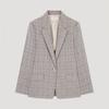  She S miSS  Linen Check Single Jacket Swwjko21020 Dw