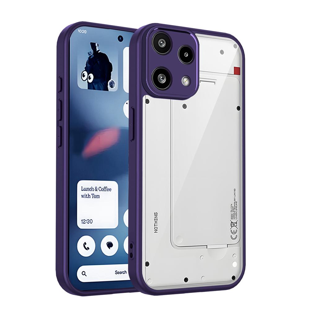 KEYSION Прозрачный чехол для телефона Nothing Phone 3A Lite Мягкий силикон+ПК Прозрачная противоударная задняя крышка для телефона Nothing 3A Lite