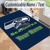 Custom Text Printed Rug Seattle Seahawks Non Slip Floor Carpet For Home Room Decor