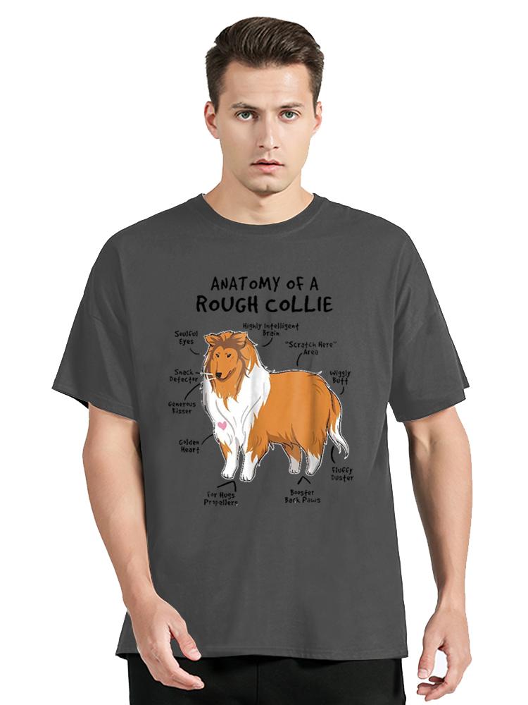 Sunisexbeauty Anatomy Of A Rough Collie Funny Dog Puppy Gift T Shirt Fashion Cotton Tees Unisex Unisex Oversized Tshirt Clothing