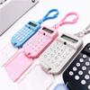 Useful Mini Calculator  Innovative Compact Calculator Keychain  Cartoon Digital Calculator with Key Ring