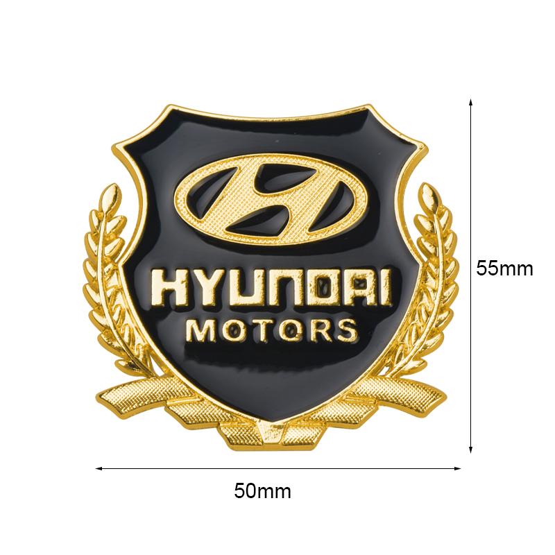 3D Metal Styling Car Decal Car Badge Tail Badge Decorative Sticker Fender Emblem For Hyundai Genesis I10 I20 I30 I40 IX20 IX35 MM16