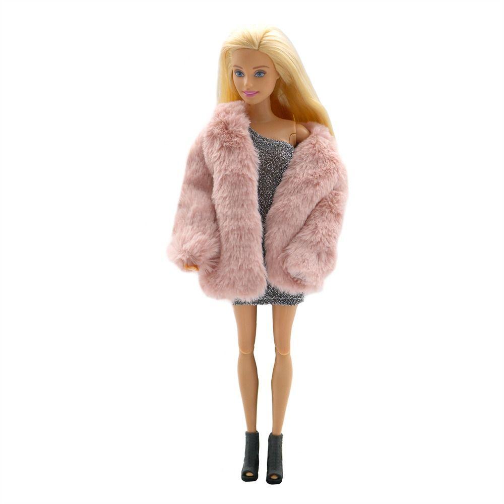 Casual Wear Doll Overcoat Winter Dress Doll Plush Coat Children Gifts Doll Clothes Girls Toy