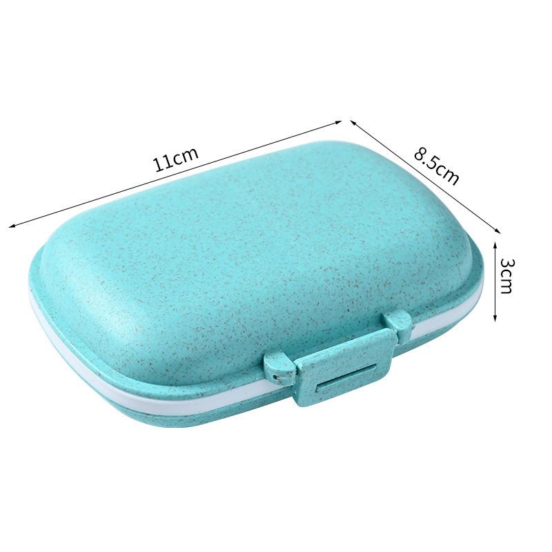 1pc Portable Moisture-Proof 8-Compartment Pill Box, Weekly Pill Organizer, Medicine Container