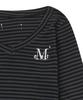 MUCENT Emma V-Neck Striped Long Sleeve Tee (3 Colors)