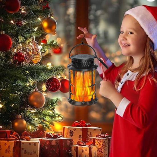 Мерцающее пламя солнечный фонарь уличный водонепроницаемый светодиодный свет IP65 водонепроницаемый автоматическое включение/выключение подвесной солнечный фонарь с танцующим пламенем