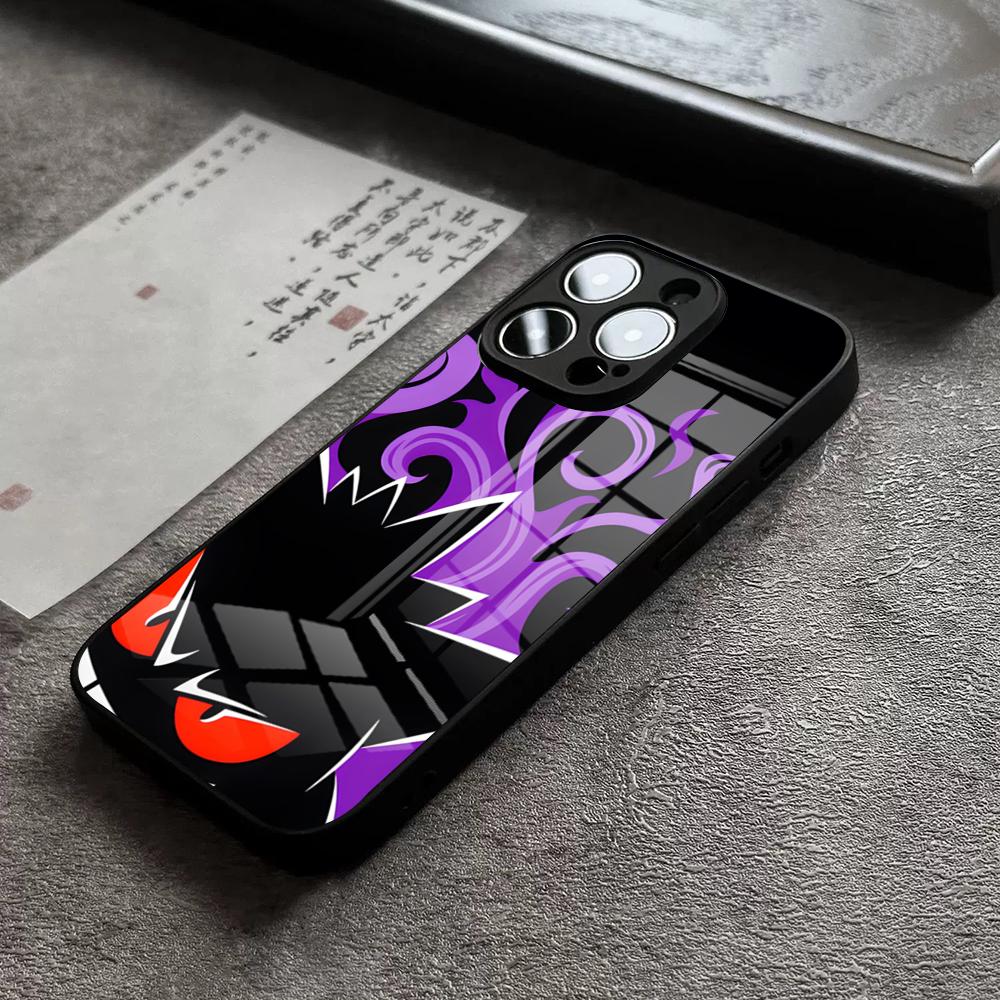 Phone Case For IPhone 17 Pro Max 14 Pro 15 12 11 13 Mini X XR XS 16 Plus SE Glass Cover Anime Pokemons Gengar