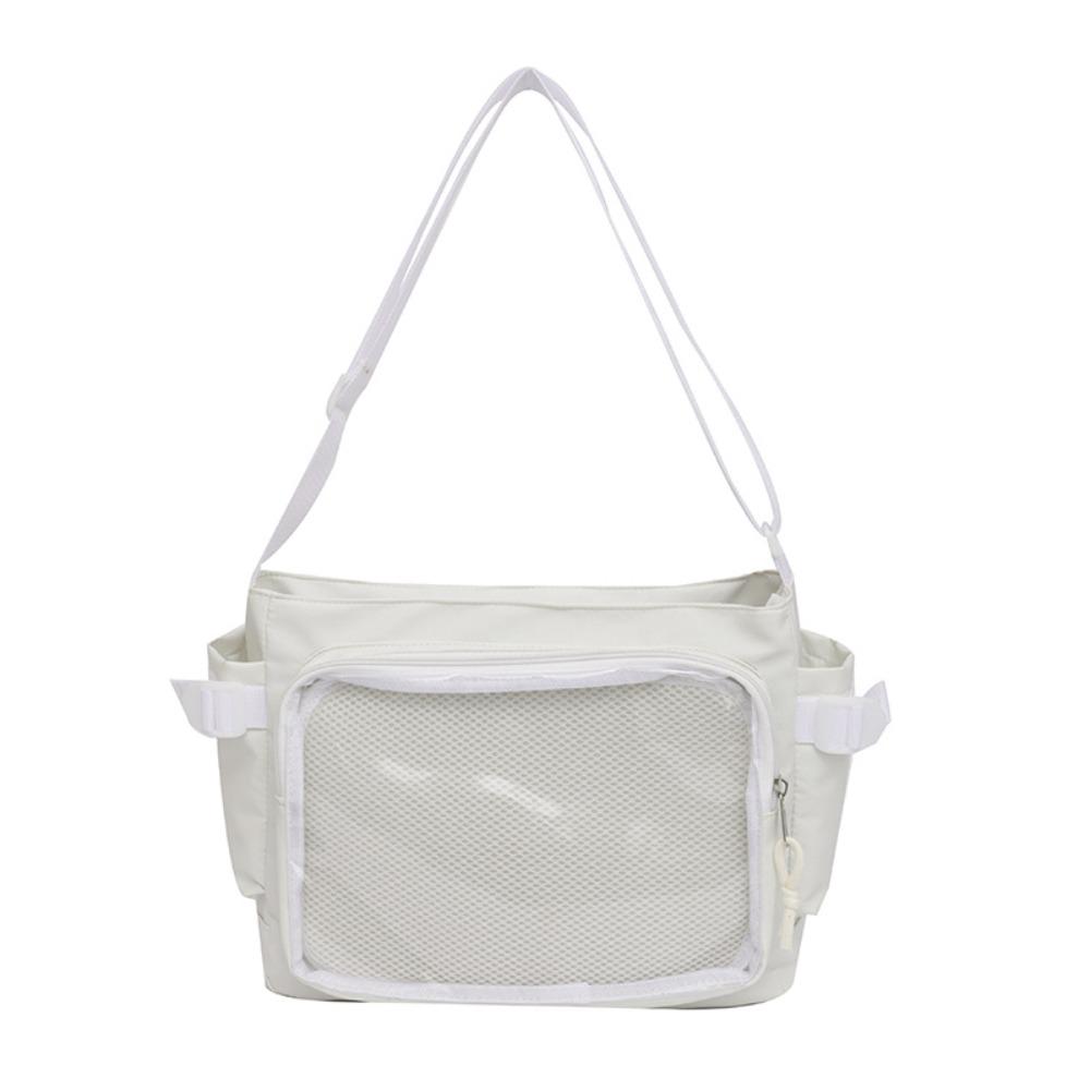 Clear Badge Display Shoulder Bag PVC Crossbody Bag Casual Transparent Pocket Itabag JK