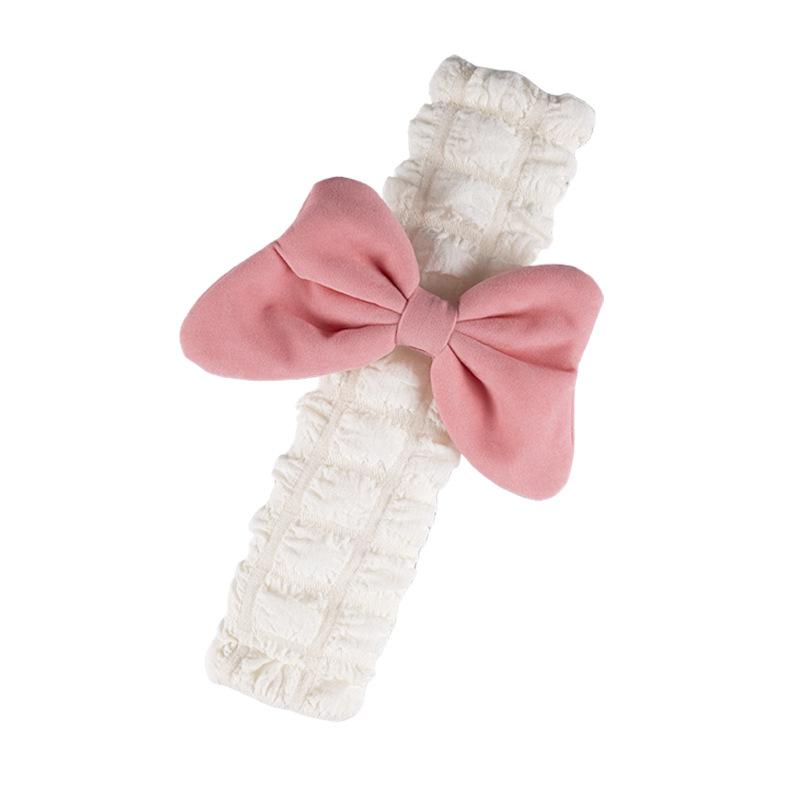 Car Seat Belt Shoulder Cover Cute Puff Grid Children'S Car Anti-Strangle Shoulder Protective Cover Car Interior Supplies