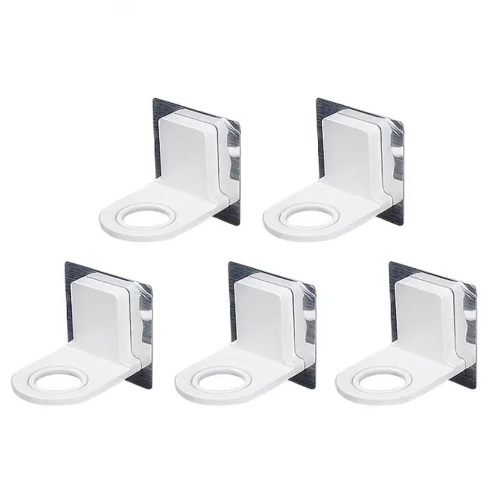 5Pcs Dispenser Bottle Holder Wall Mounted Adhesive Shampoo Lotion Hand Soap Bottle Hanger Bathroom Rack