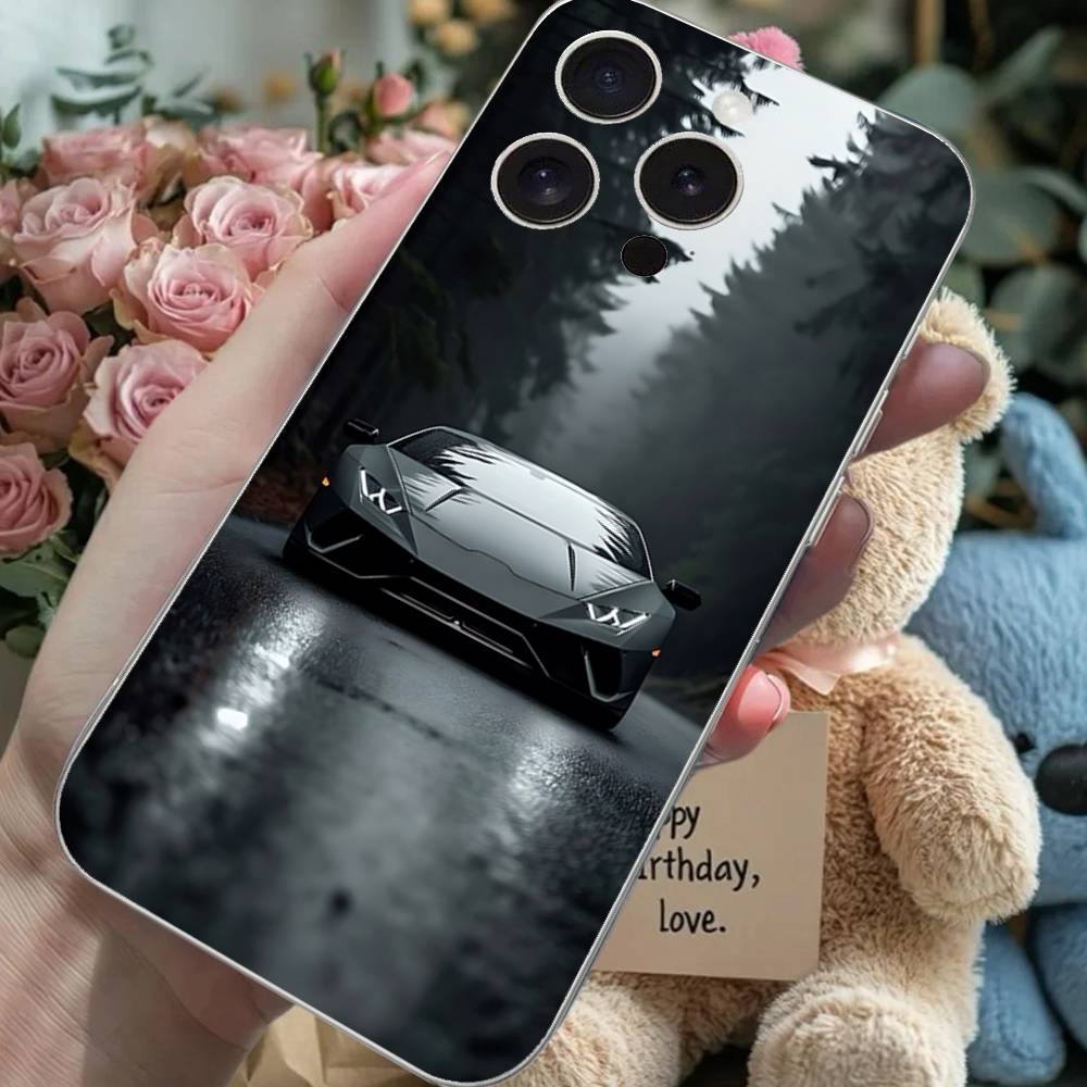 Спортивный Крутой A-LamborghiniS-H Чехол Для Телефона Для IPhone 16/15/11/13/14 Pro Max Plus/X/Xr/Xs Max/Se2020/12mini Прозрачный Clear Cove