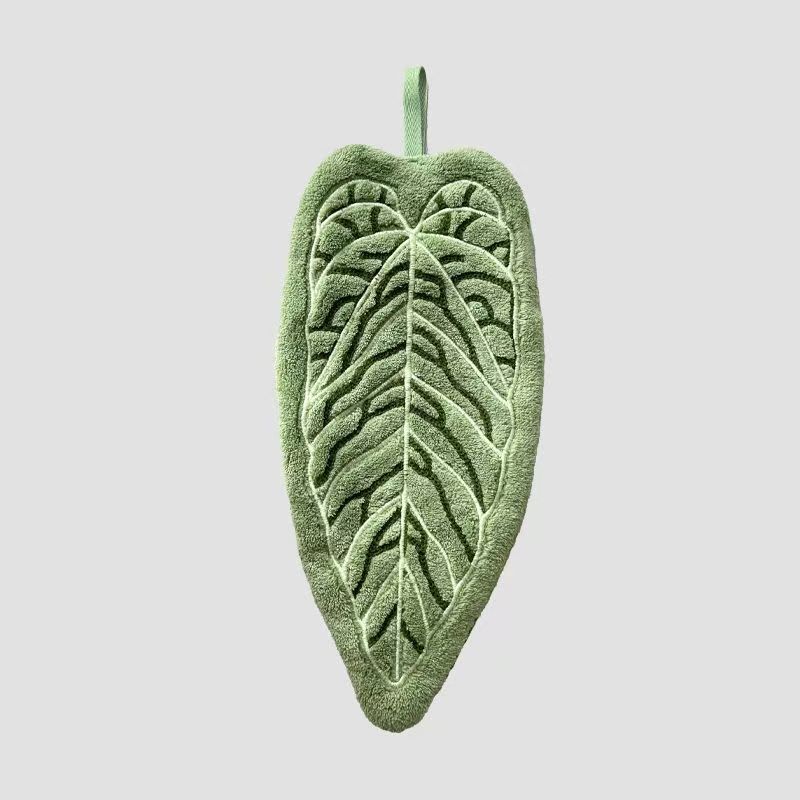 Ручное полотенце с рисунком листа растения, Подвесной тип, Для кухни и ванной, Портативное полотенце-тряпка, Впитывающее воду, Для уборки, Тканевые платки-полотенца с растением
