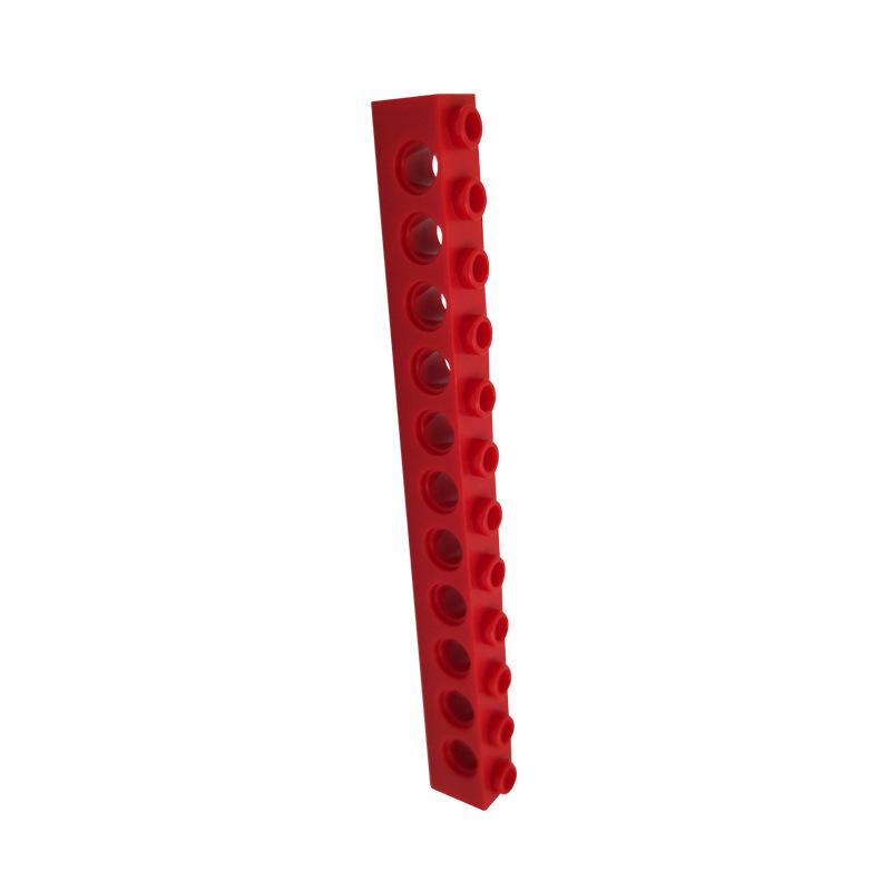 Tech Building Blocks: 3895 Studded Beam 1x12 with 11 Holes, Compatible with LEGO Assembly Toys