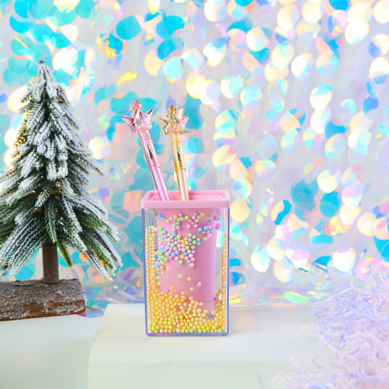 Хрустальный держатель для ручек, органайзер для канцелярских принадлежностей, школьные принадлежности для хранения бутылочек, аксессуары для очистки, кисточка для макияжа, горшок для карандашей, столовые принадлежности