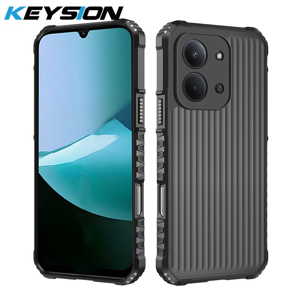 KEYSION Противоударный чехол повышенной прочности для Redmi 15C 171 мм 173 мм Мягкий силикон+ПК Полупрозрачная матовая задняя крышка для Xiaomi POCO C85