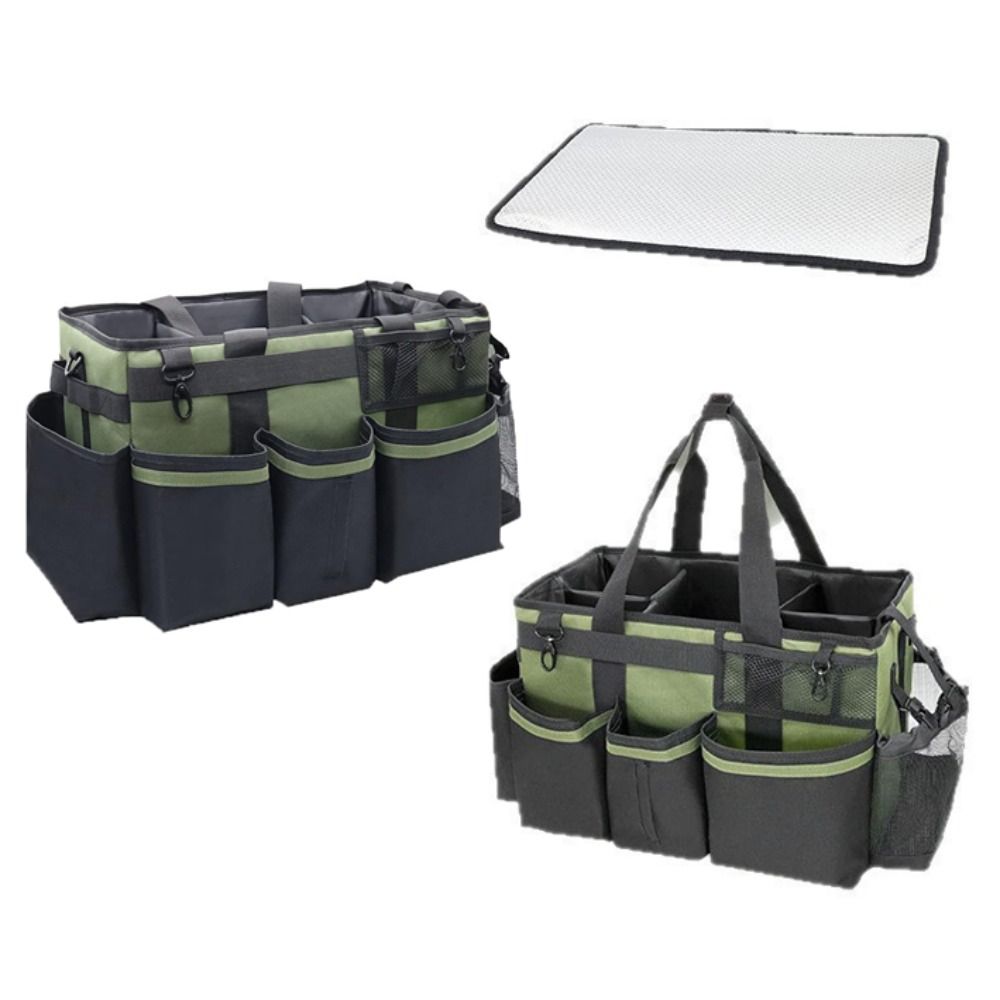 Wear-Resistant Tool Organizer Bag 4 Foldable Dividers Cleaning Tools Storage Bag  Housekeepers