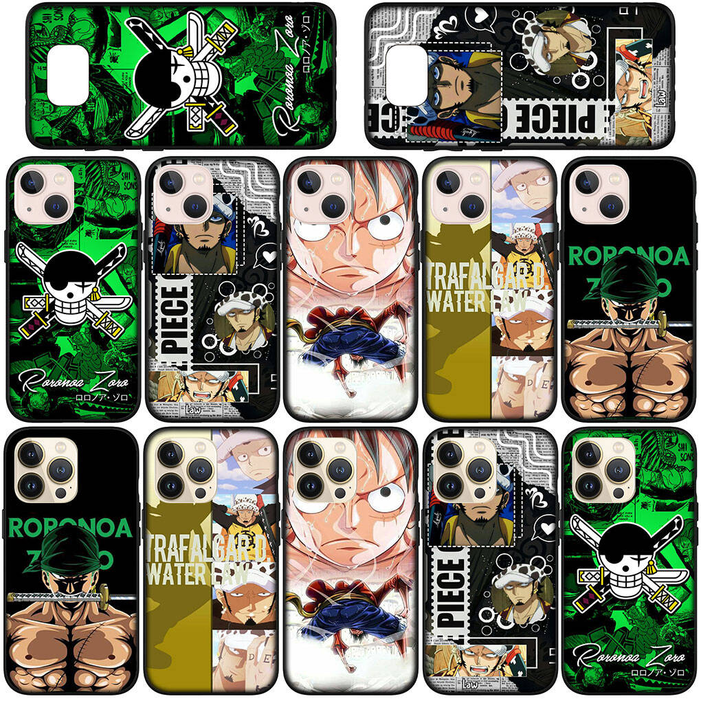 for Samsung Galaxy S25 S24 S23 Ultra FE Plus A17 A37 A57 A56 A55 A06 A16 A15 A36 A26 A35 A05 A25 A54 A34 Case Cartoon Trafalgar Law Luffy One Piece
