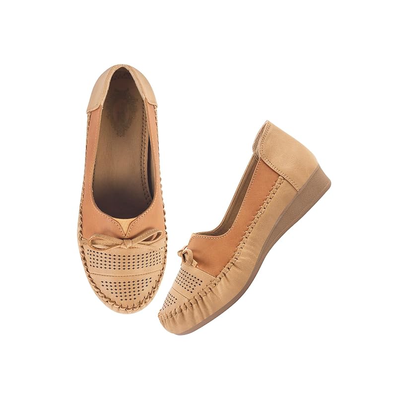 Shoetopia Повседневные бежевые балетки для женщин и девочек /EU38