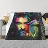 Одеяло Johnny Hallyday, флисовое одеяло в стиле рок-музыки, французская певица, теплое одеяло для самолета, дорожный коврик для кровати