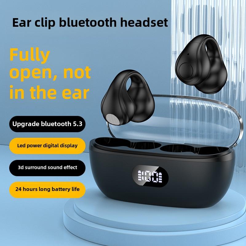 Беспроводные наушники Bluetooth 5.3 с цифровым дисплеем, наушники-клипсы, беспроводные наушники Bluetooth для мобильных устройств, сверхдолгоиграющие наушники