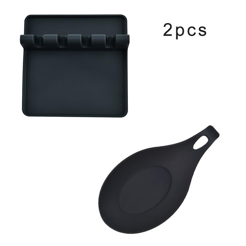 Силиконовый поднос для кухонной утвари, кухонная лопатка, суповая ложка, силиконовая подставка для ложек, бытовая толстая термоизолированная силиконовая подкладка для ложек